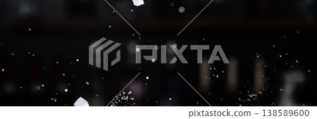 clear liquid splash with ice cubes 138589600