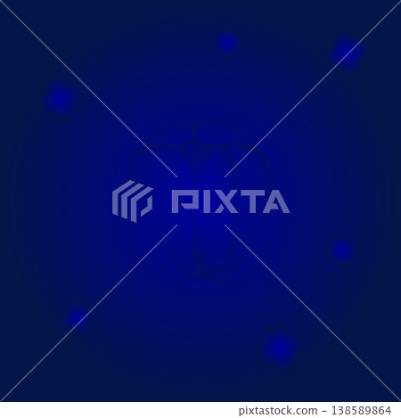Abstract blue background with scattered luminous dots abstract background 138589864