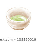 抹茶，手繪，水彩風格 138590019