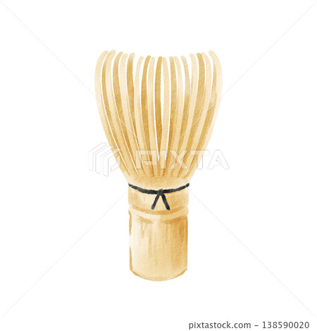 Tea whisk, hand-painted, watercolor style Tea whisk, hand-painted, watercolor style 138590020