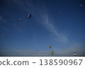 Hot air balloon floating in the sky 138590967