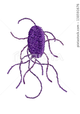[Enterohemorrhagic E. coli] Hand-embroidered illustration material 138591676