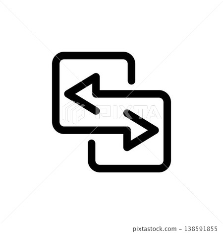 Replacement with movement icon. Replace icon design in trendy style. Replacement with movement icon. Replace icon design in trendy style. 138591855