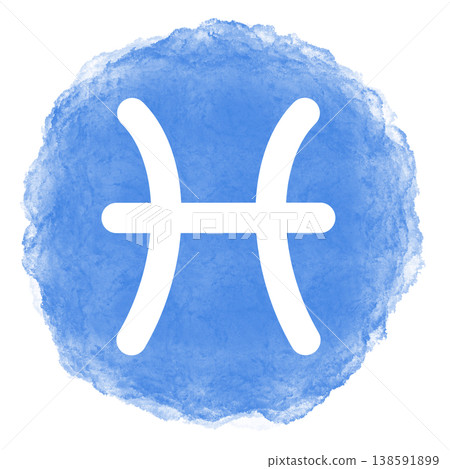 雙魚座符號影像彩色圖示(白色輪廓) 雙魚座符號影像彩色圖示(白色輪廓) 138591899