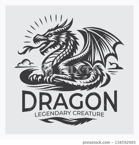 Dragon vintage logo 138592005