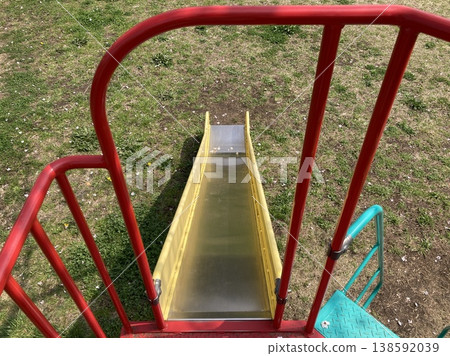 Colorful slide of the park Colorful slide of the park 138592039