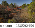 Autumn countryside scenery enveloped in colorful foliage 138592459