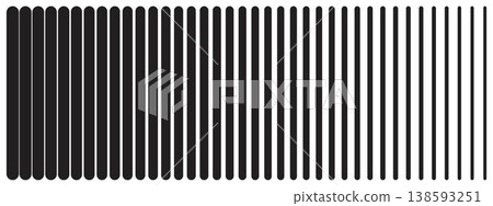 Black straight parallel sticks of different thicknesses. Simple graphic print. Vertical blinds texture. Minimalistic wallpaper. Vector illustration Black straight parallel sticks of different thicknesses. Simple graphic print. Vertical blinds texture. Minimalistic wallpaper. Vector illustration 138593251