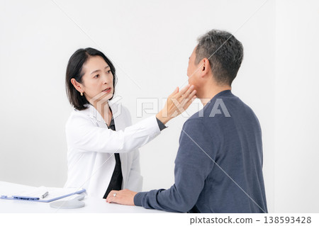 Men's beauty, cosmetic medicine, female doctor Men's beauty, cosmetic medicine, female doctor 138593428