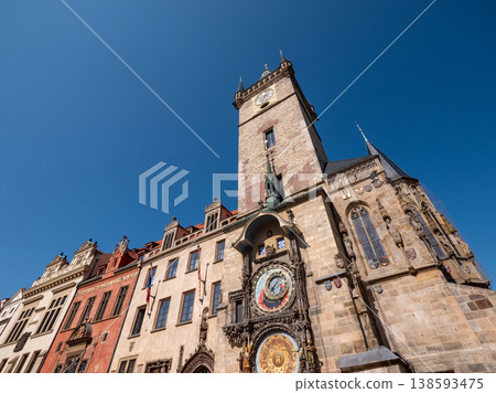 The Prague Astronomical Clock in Prague, Czech Republic. 138593475