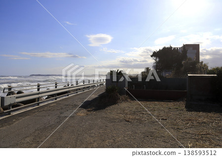 The silhouette of a Western-style building standing along the coastline The silhouette of a Western-style building standing along the coastline 138593512
