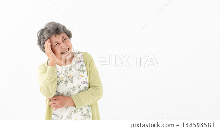 Worried senior woman Worried senior woman 138593581