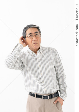 Senior man worried Senior man worried 138593595