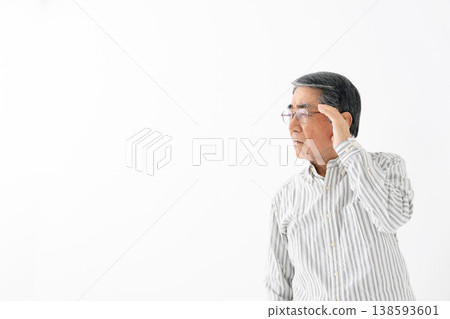 Senior man worried Senior man worried 138593601