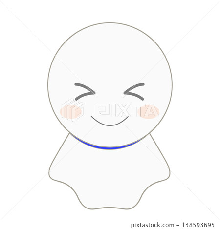 一幅描繪晴天娃娃的插圖，它雙眼眨動，面帶微笑。 138593695