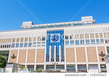 Sapporo, Hokkaido - The gateway to Sapporo: JR Sapporo Station South Exit on a sunny day. 138593822