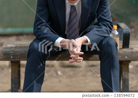 A depressed businessman's hands 138594072
