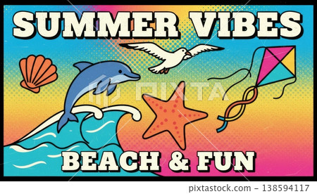 Summer Pop Art Tropical Poster Design Summer Pop Art Tropical Poster Design 138594117