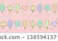 Cute Pastel Popsicle Pattern Illustration 138594137