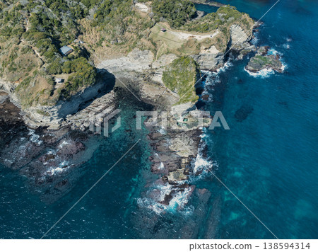 A view of the ria coast and the beautiful sea from the sky. A view of the ria coast and the beautiful sea from the sky. 138594314