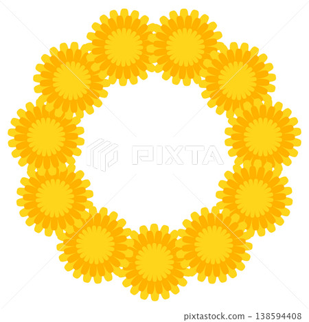 Dandelion circular frame 138594408