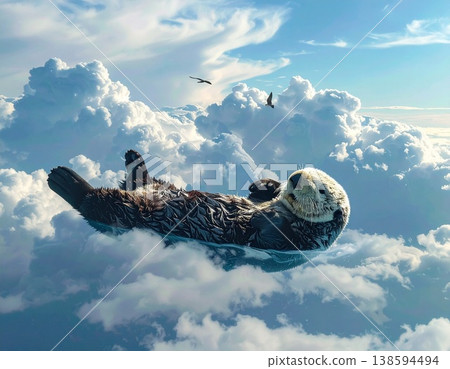 雲中的海獺 138594494