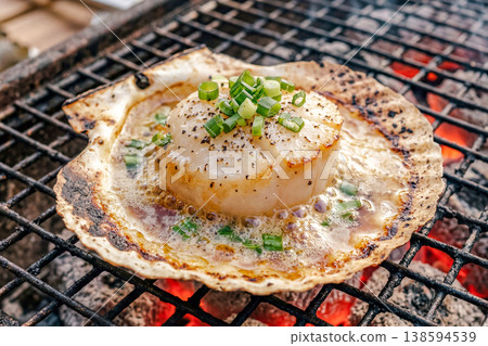 Scallops (charcoal-grilled) Scallops (charcoal-grilled) 138594539