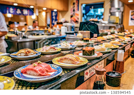 Conveyor belt sushi Conveyor belt sushi 138594545