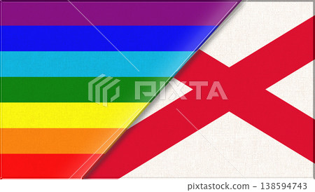 Flags of LGBT and Alabama. LGBT and Alabama official flags Flags of LGBT and Alabama. LGBT and Alabama official flags 138594743