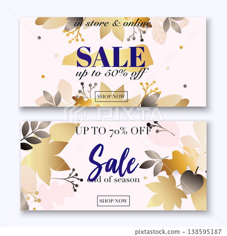 Sale website banners web template collection. Can be used for mobile website banners, web design, posters, email and newsletter designs. Sale website banners web template collection. Can be used for mobile website banners, web design, posters, email and newsletter designs. 138595187