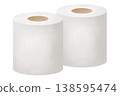 Illustration of two simple toilet paper rolls 138595474