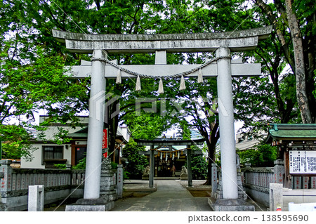 [Tokyo] Springtime in Zoshigaya: The torii gate and main hall of Otori Shrine 138595690