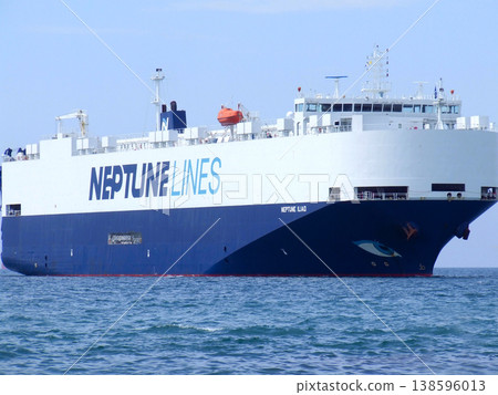 Vehicles Carrier ship belonging to Greek company NEPTUNE LINES. Dry cargo ship Vehicles Carrier ship belonging to Greek company NEPTUNE LINES. Dry cargo ship 138596013