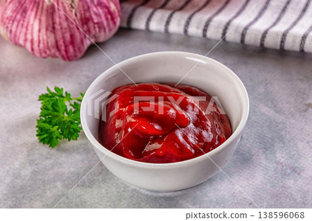 Red spicy tasty tomato ketchup Red spicy tasty tomato ketchup 138596068