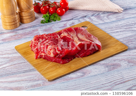 Raw beef cut uncooked fillet Raw beef cut uncooked fillet 138596106