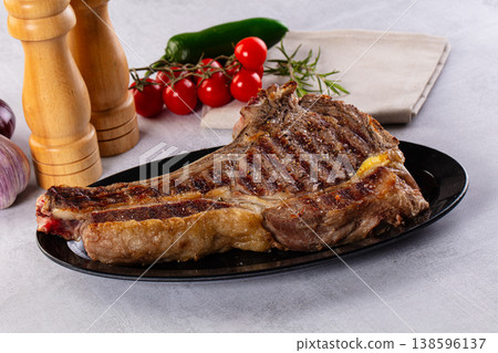 Grilled ribeye beef steak with bone 138596137