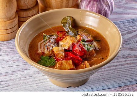 Thai Tom Yum soup with chicken Thai Tom Yum soup with chicken 138596152