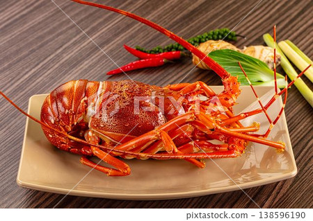 Delicous expensive Steamed omar lobster 138596190