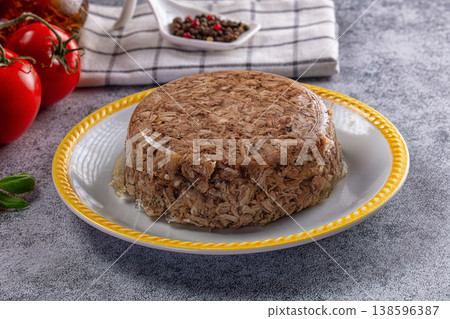 Russian traditional Holidets with chicken Russian traditional Holidets with chicken 138596387