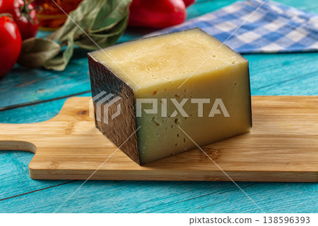 Gourmet hard parmesan cheese brick Gourmet hard parmesan cheese brick 138596393