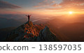 Christ the Redeemer at Sunrise Iconic Rio de Janeiro Panorama 138597035