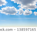 Scenery of white clouds floating in the blue sky 138597165