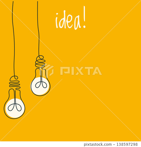 background with doodle light bulbs 138597298