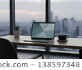 Modern office scenes and quiet moments with laptops 138597348