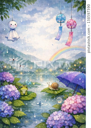 Image illustration of the rainy season 138597390