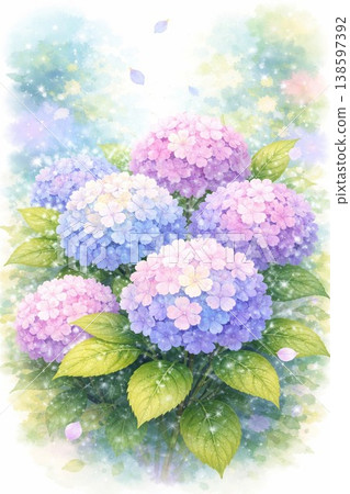 illustration of hydrangea 138597392