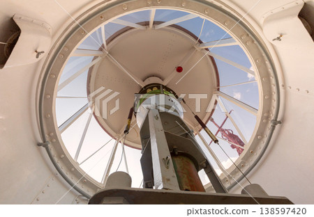 Interior view of lighthouse lantern room structure in Stockholm, Sweden 138597420