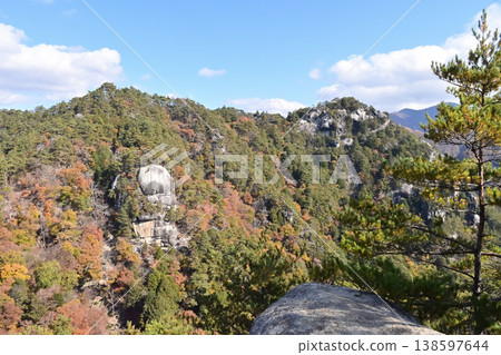 從山梨縣白砂山眺望羅漢寺山（彌三郎岳） 138597644
