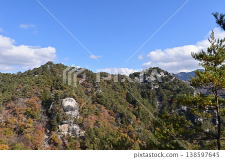 View of Mt. Rakanji (Yasaburo-dake) from Mt. Shirasuna, Yamanashi Prefecture 138597645