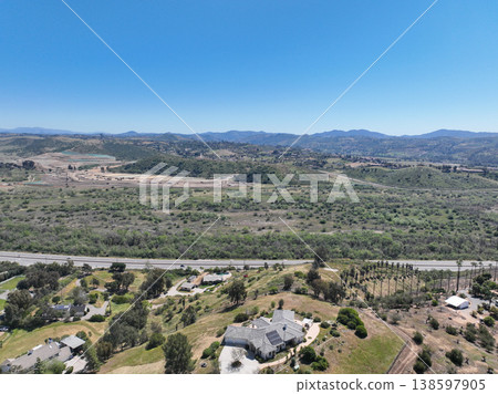 Aerial view of Fallbrook, Rainbow Crest, Rainbow Ridge San Diego County California Aerial view of Fallbrook, Rainbow Crest, Rainbow Ridge San Diego County California 138597905